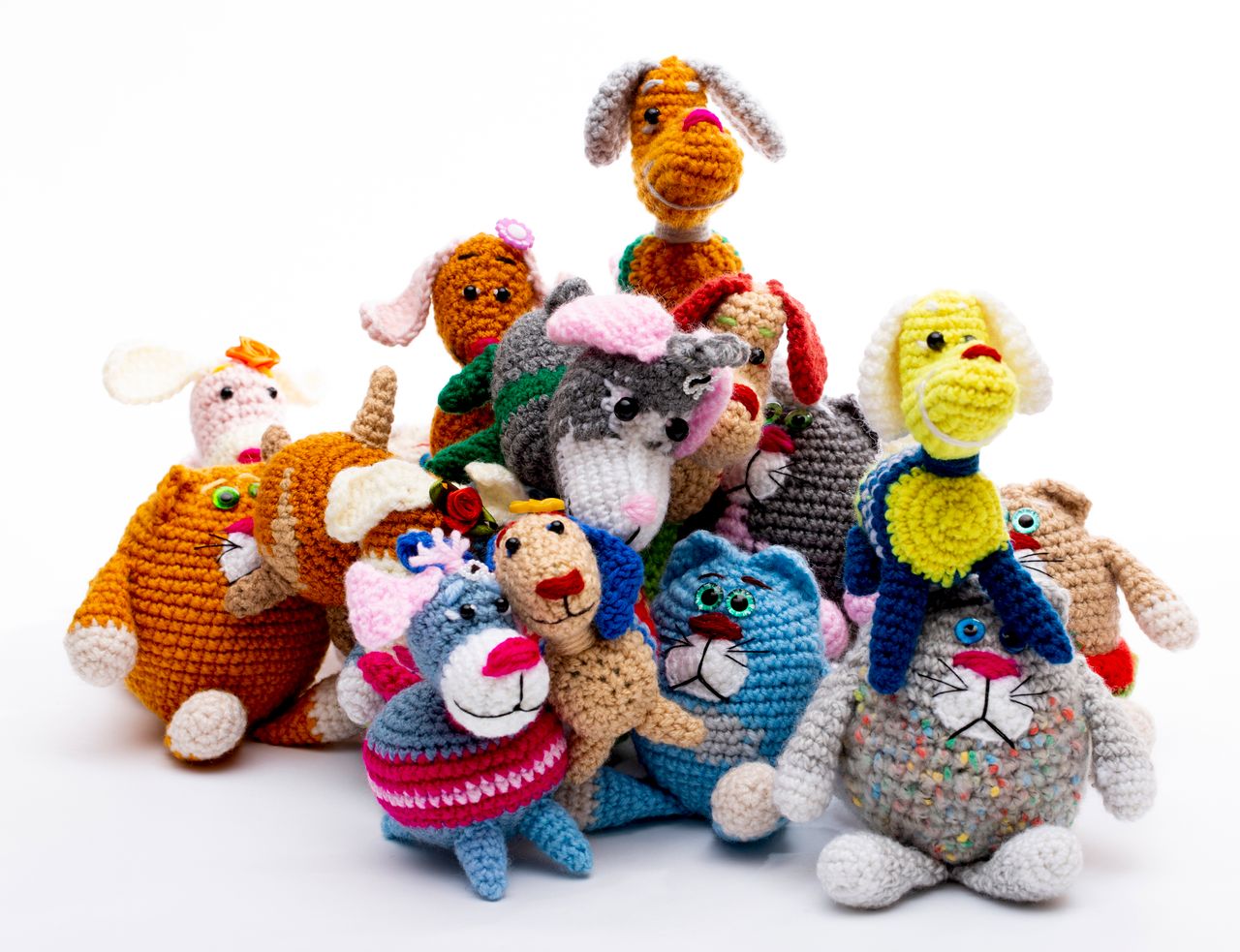 Crafting Captivating Headlines: Your awesome post title goes here A vibrant collection of handmade crochet animal toys in various colors and designs.